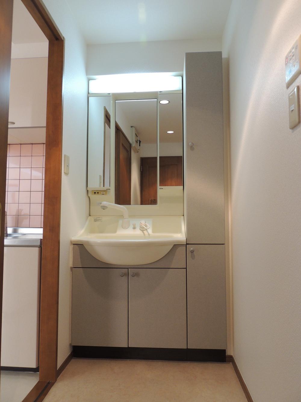 Wash basin, toilet. Interior