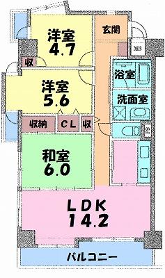 Floor plan. 3LDK, Price 25,900,000 yen, Occupied area 70.99 sq m , Balcony area 7.8 sq m