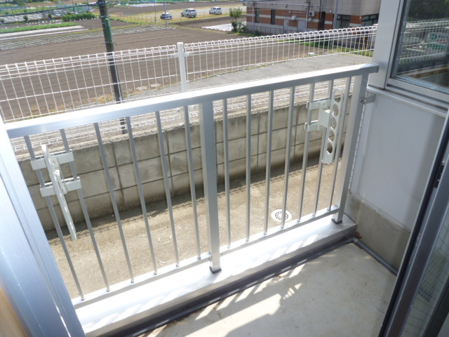 Balcony. It is a photograph of another room