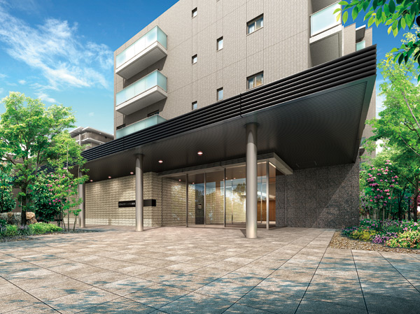 Shared facilities.  [Grand Entrance Exterior - Rendering] Large eaves greet Grand Entrance spread to impressive pillars and relaxed. We've done our attention from planting 栽豊 Kana landscape down to the smallest detail.