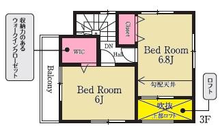 Floor plan. 31,800,000 yen, 3LDK, Land area 55.23 sq m , Building area 96.12 sq m