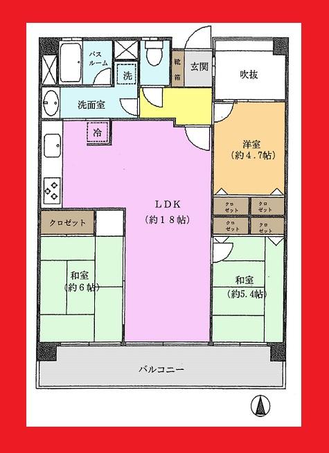 Floor plan. 2LDK + S (storeroom), Price 20.8 million yen, Occupied area 76.01 sq m , Shine in natural light on the balcony area 11.34 sq m all rooms, Sunny house