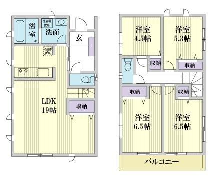 Floor plan. (4 Building), Price 36 million yen, 4LDK, Land area 111.43 sq m , Building area 97.71 sq m