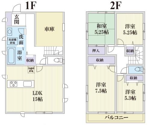Floor plan. (7 Building), Price 36.5 million yen, 4LDK, Land area 110.2 sq m , Building area 95.65 sq m