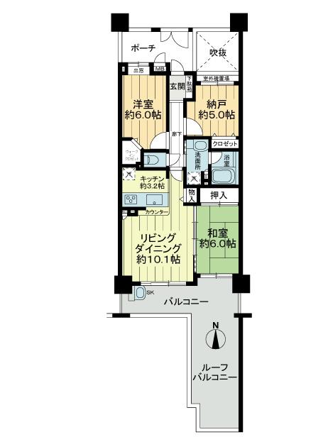 Floor plan. 2LDK + S (storeroom), Price 17.8 million yen, Occupied area 67.38 sq m , Balcony area 11.4 sq m