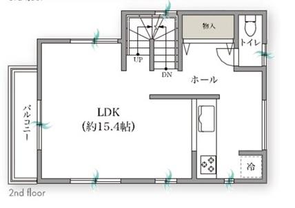 Floor plan. 36,800,000 yen, 2LDK + S (storeroom), Land area 66.12 sq m , Building area 109.75 sq m   ☆ 2F part ☆ 