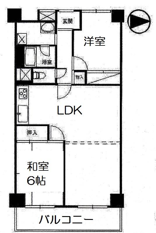 Floor plan. 2LDK, Price 11.3 million yen, Footprint 60.5 sq m , Balcony area 6.65 sq m floor plan