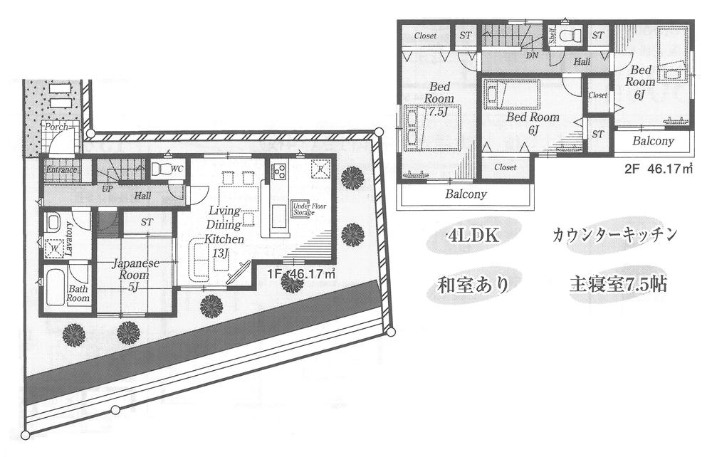 Floor plan. (12), Price 28.8 million yen, 4LDK, Land area 135.25 sq m , Building area 92.34 sq m