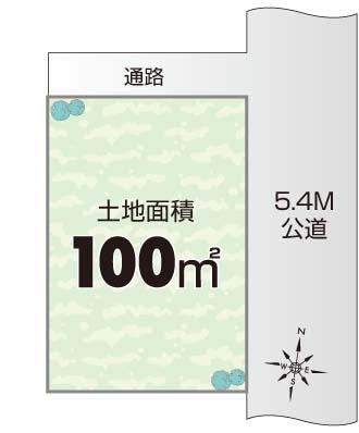 Compartment figure. 54,800,000 yen, 4LDK, Land area 100 sq m , Building area 98.74 sq m compartment view
