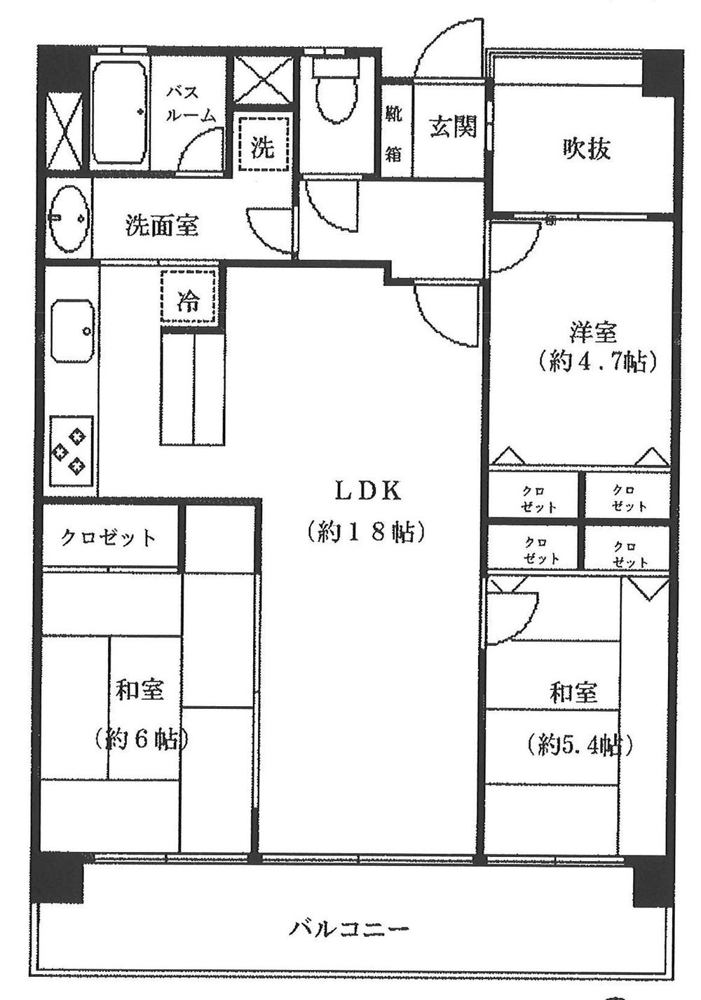 Floor plan. 2LDK + S (storeroom), Price 20.8 million yen, Occupied area 76.01 sq m , Balcony area 11.34 sq m