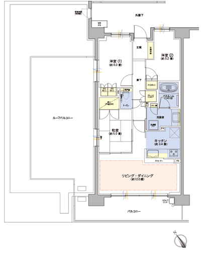 Floor: 3LDK, occupied area: 70.52 sq m, Price: TBD