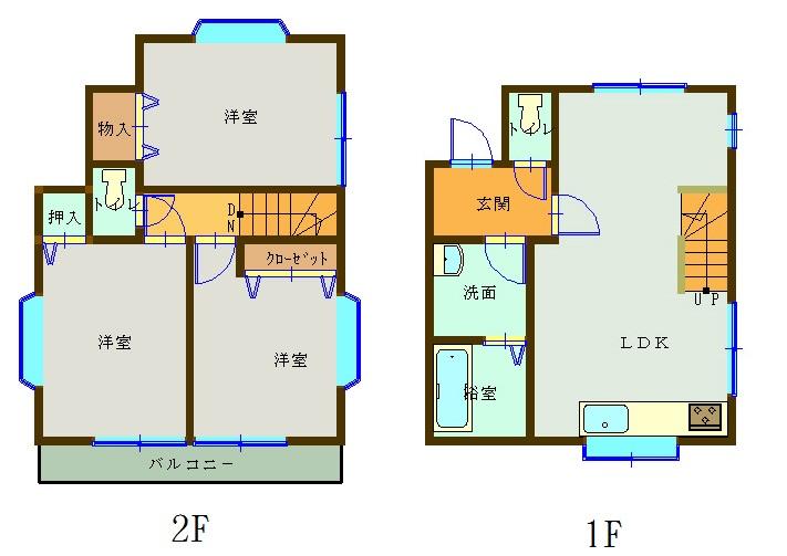 Floor plan. 20 million yen, 3LDK, Land area 64.87 sq m , Building area 61.27 sq m