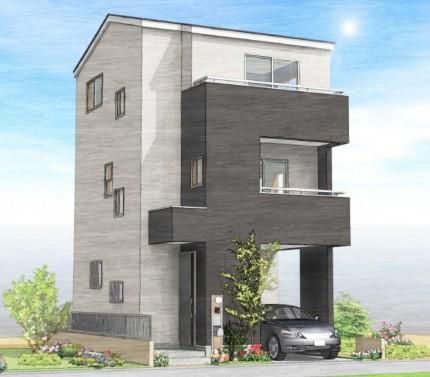 Rendering (appearance). Rendering ・  ・  ・ Simple modern design housing timeless