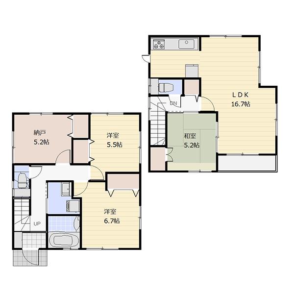 Floor plan. 34,800,000 yen, 3LDK + S (storeroom), Land area 109.15 sq m , Building area 93.98 sq m