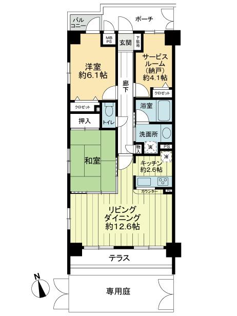 Floor plan. 2LDK + S (storeroom), Price 23.8 million yen, Occupied area 70.18 sq m , Balcony area 2.09 sq m
