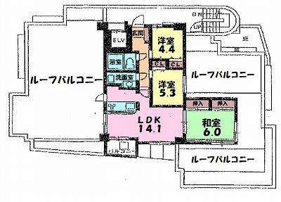 Floor plan. 3LDK, Price 30,800,000 yen, Occupied area 68.59 sq m , Balcony area 3.25 sq m