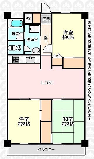 Floor plan. 3LDK, Price 15.8 million yen, Occupied area 68.04 sq m , There is a balcony area 6.93 sq m each room housed so neat storage.