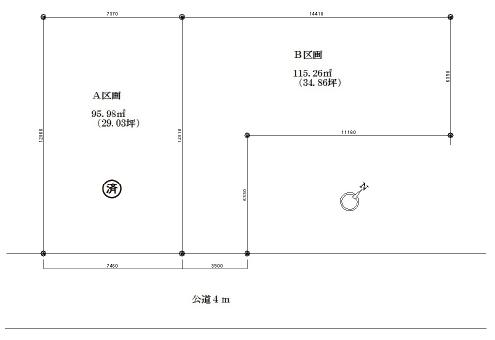Compartment figure. Land price 35,800,000 yen, Land area 115.26 sq m compartment view  ※ Building A conclusion of a contract already