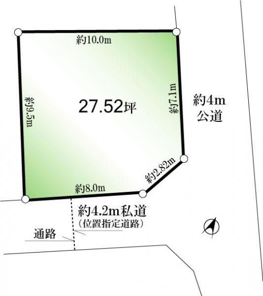 Compartment figure. Land price 20 million yen, Land area 91 sq m
