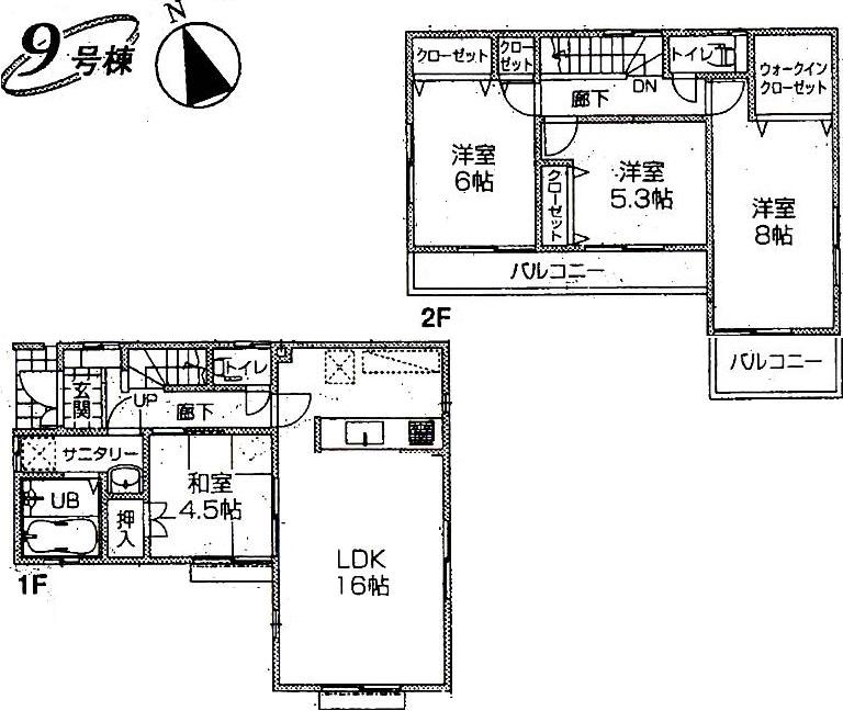 Compartment figure. Land price 21,800,000 yen, Land area 102.54 sq m