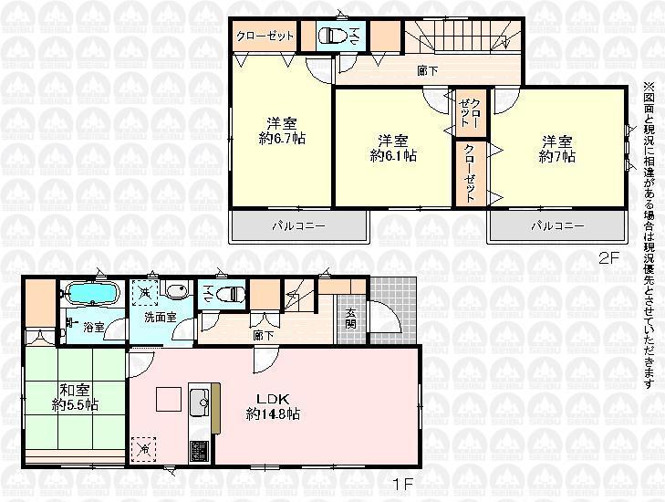 Floor plan. 30,800,000 yen, 4LDK, Land area 145.87 sq m , Building area 94.36 sq m floor plan