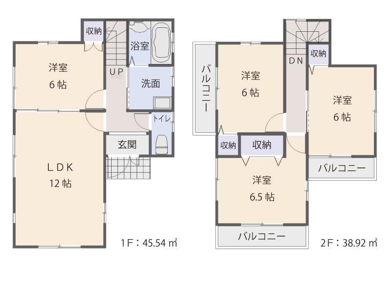 Building plan example (floor plan).  [Reference Floor] Floor plans of spacious 4LDK. You can change to your liking of the plan. 