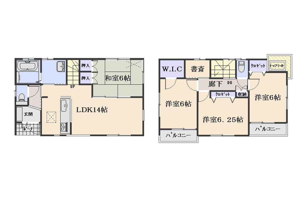 Floor plan. 26,800,000 yen, 4LDK, Land area 93.66 sq m , Building area 92.73 sq m all room 6 quires more 4LDK. Is a floor plan of 4LDK with an awareness of the ease of life. 