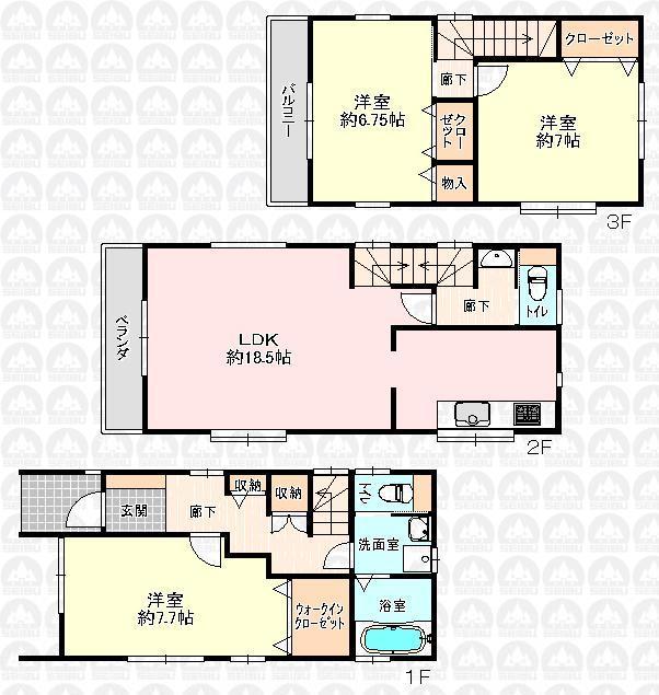 Building plan example (floor plan). Building plan example ・ Building price 15.8 million yen, Building area 99.36 sq m