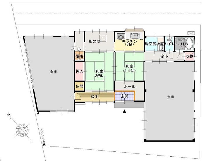 Floor plan. 10 million yen, 5K, Land area 180.61 sq m , Building area 113.17 sq m 1F Floor plan