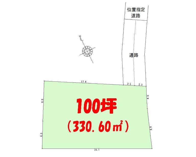 Compartment figure. Land price 6.9 million yen, Land area 330.6 sq m schematic