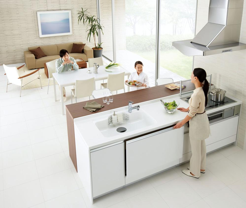 Same specifications photo (kitchen). Popular face-to-face kitchen.  You always can housework while checking the movement of the family. Kitchen in the sun is going to be fun every day dishes. (Kitchen same specification equipment)