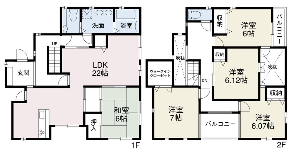 Floor plan. 28.8 million yen, 5LDK, Land area 166.24 sq m , A building area of ​​135.11 sq m room design, Also fed into a comfortable light and wind anywhere in the family of the LDK and each room. Try to touch actually seen in the eyes. 