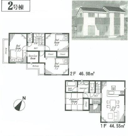 Floor plan. 27,800,000 yen, 4LDK, Land area 100.04 sq m , Building area 91.53 sq m