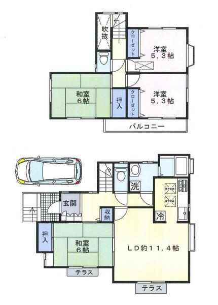Floor plan. 23.8 million yen, 4LDK, Land area 112 sq m , Building area 89.55 sq m