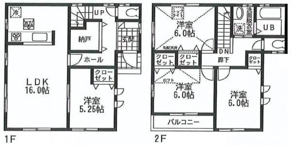 Floor plan. 33 million yen, 4LDK, Land area 121.75 sq m , Building area 94.76 sq m