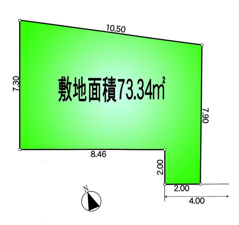 Compartment figure. Land price 11 million yen, Land area 73.34 sq m
