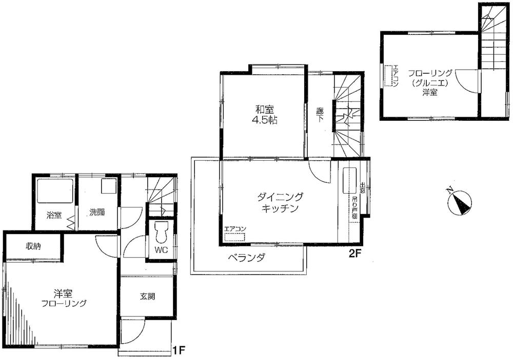 Floor plan. 12,040,000 yen, 3DK, Land area 185.36 sq m , Building area 51.33 sq m
