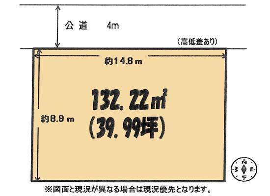 Compartment figure. Land price 16 million yen, Land area 132.22 sq m