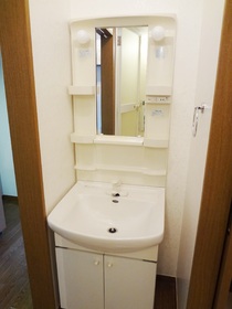Washroom. There and happy independence washbasin.