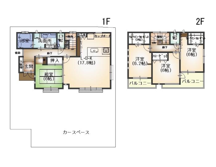 Floor plan. 41,800,000 yen, 4LDK, Land area 159.07 sq m , Building area 108.57 sq m