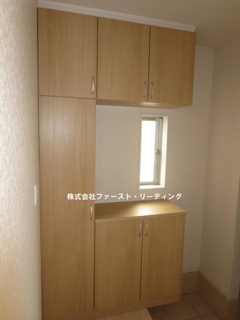 Entrance. Small window & cabinet with front door storage (2013 December 6, 2009) shooting