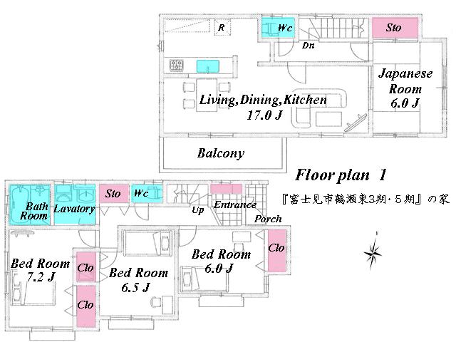 Floor plan. (1 Building), Price 35,800,000 yen, 4LDK, Land area 112.96 sq m , Building area 102.26 sq m