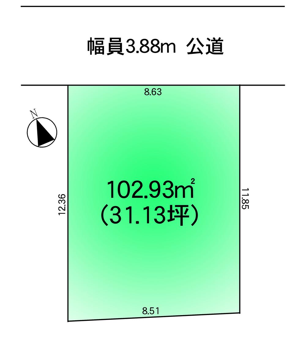 Compartment figure. Land price 22 million yen, Land area 102.93 sq m