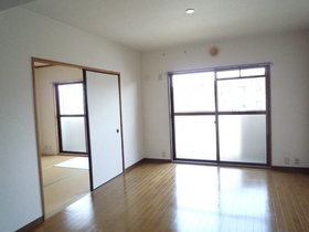 Living and room. Next to the LDK is a Japanese-style room
