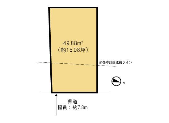 Compartment figure. Land price 10,250,000 yen, Land area 49.88 sq m
