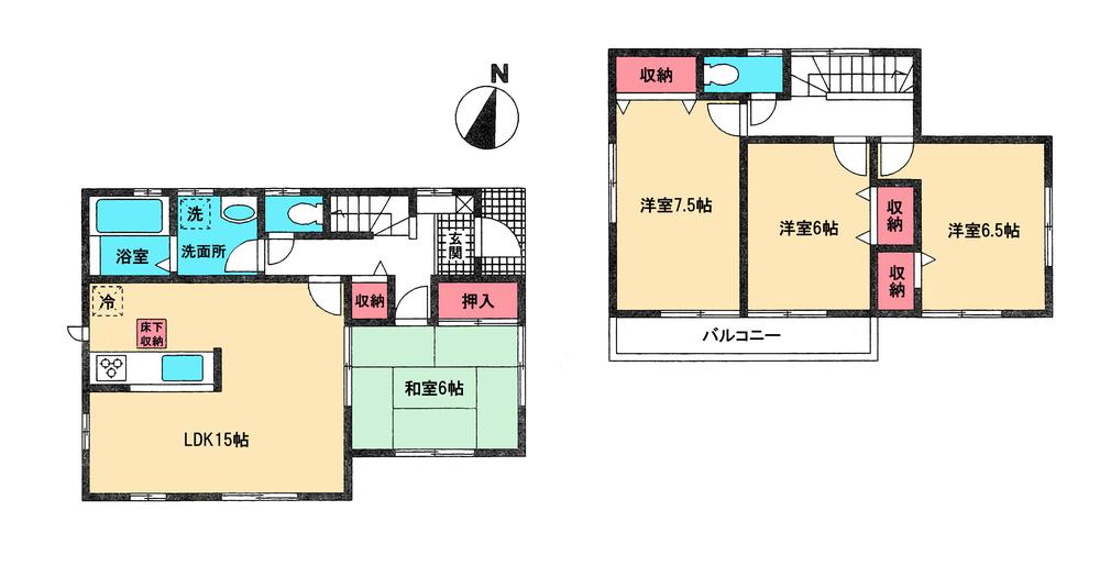 Floor plan. 31,800,000 yen, 4LDK, Land area 128.9 sq m , Building area 97.7 sq m