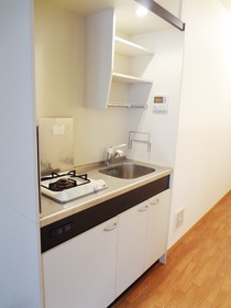 Kitchen. 1-neck is a gas stove with kitchen.