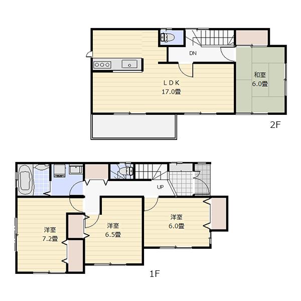 Floor plan. 35,800,000 yen, 4LDK, Land area 112.96 sq m , Building area 102.26 sq m