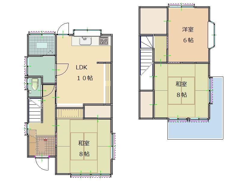 Floor plan. 13.8 million yen, 3LDK, Land area 83.2 sq m , Building area 81.14 sq m