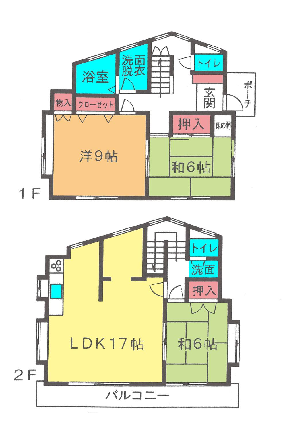 Floor plan. 17.8 million yen, 3LDK + S (storeroom), Land area 96.17 sq m , Building area 95.87 sq m floor plan